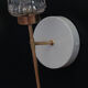 Pair of wall sconces torch torch tulip transparent molded glass