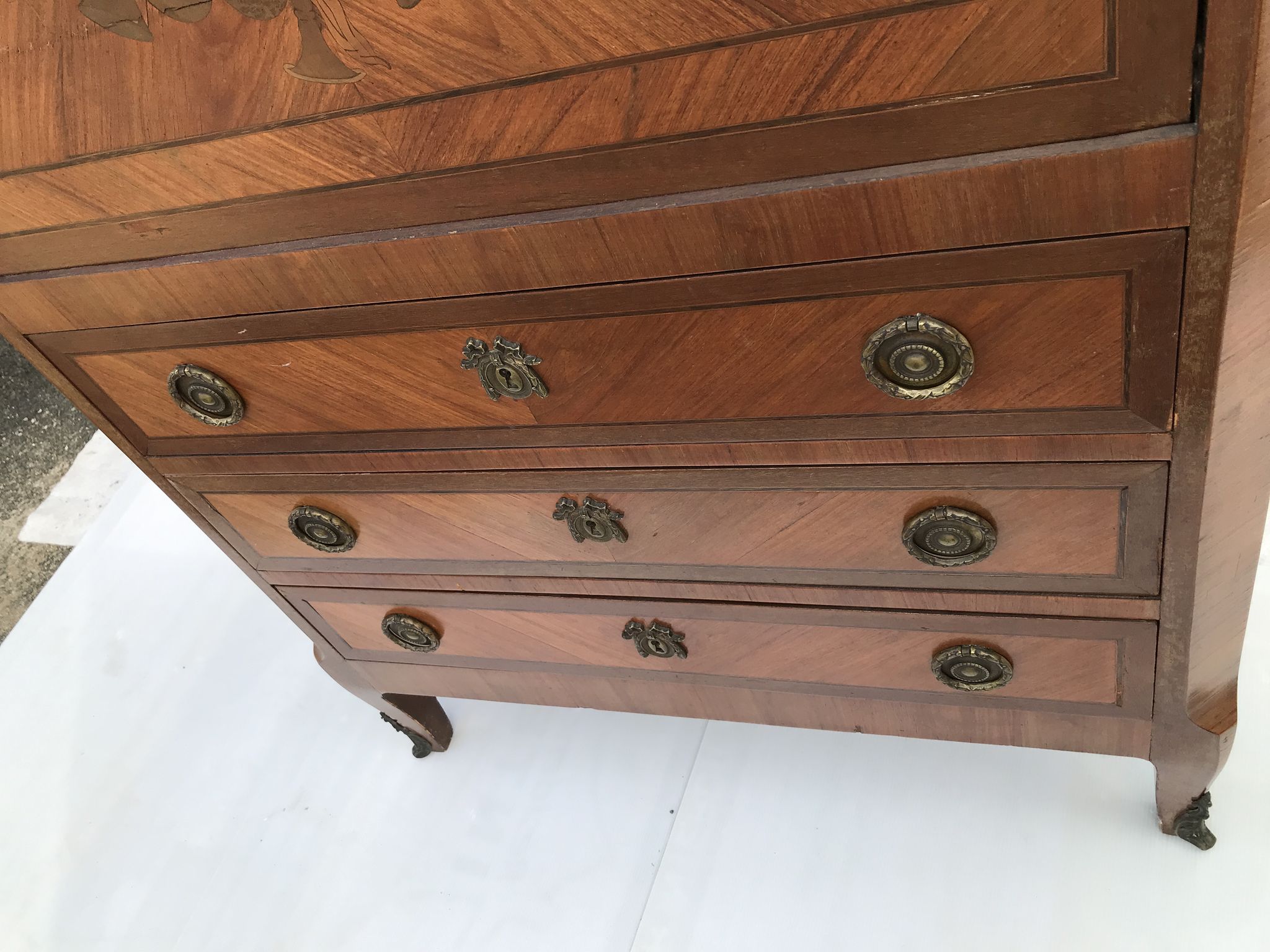 Secrétaire xviii estampillé de style transition louis xvi