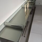 Meuble Belgo Chrome acier inoxydable brossé