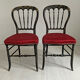 Paire de chaises Napoléon III en bois noirci