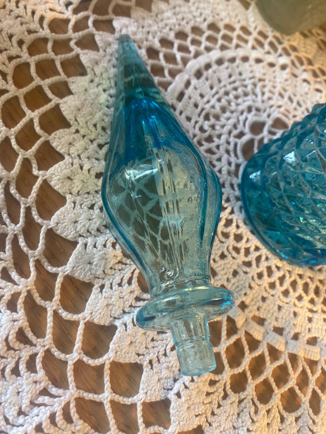 Large turquoise bottle