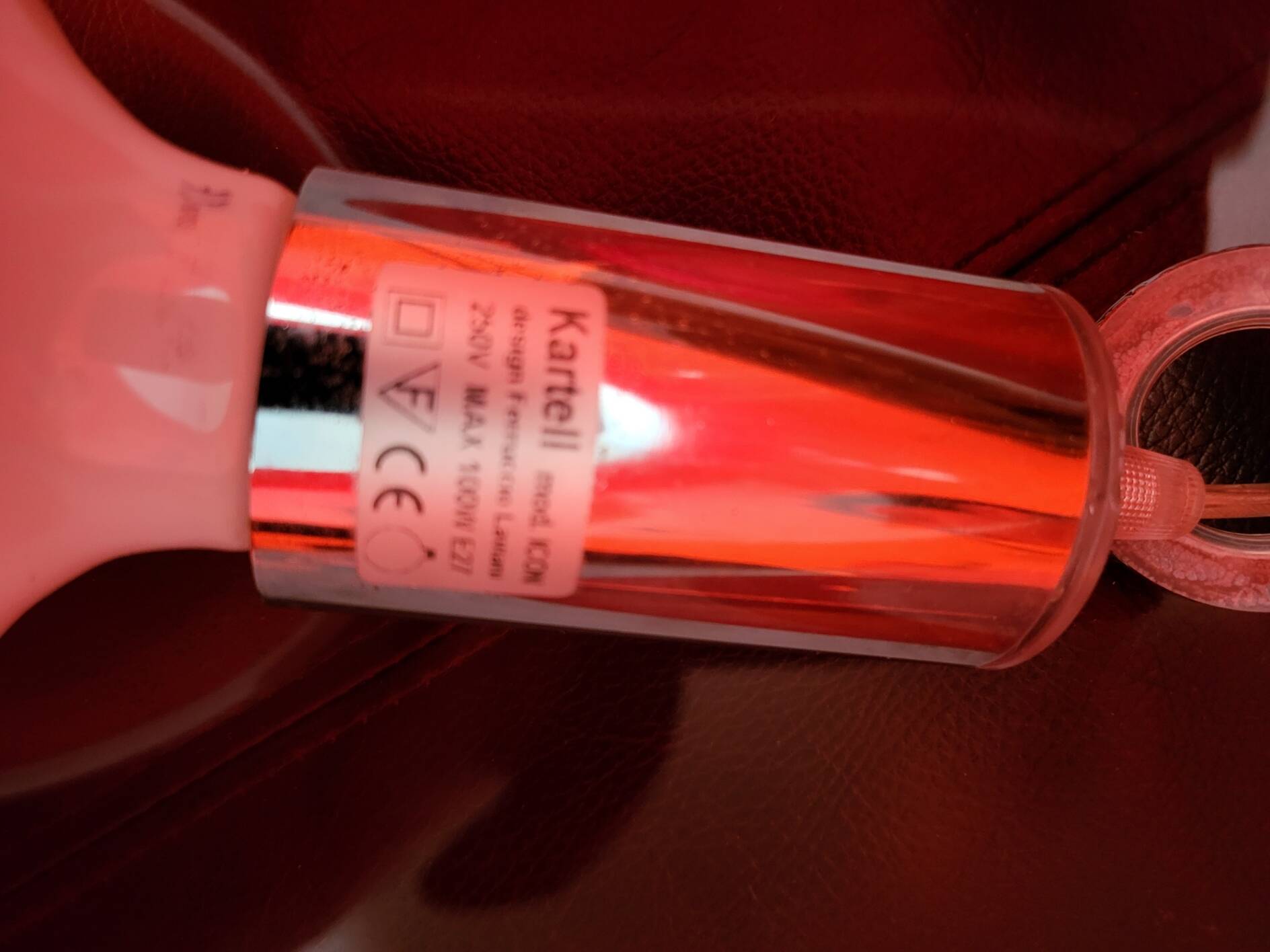 Lustre ICON by Ferruccio Laviani for Kartell Red Italy Modern