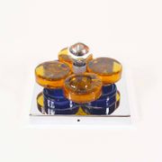 Brutalist glass wall sconce by Albano Poli for Poliarte, Italy 1970's