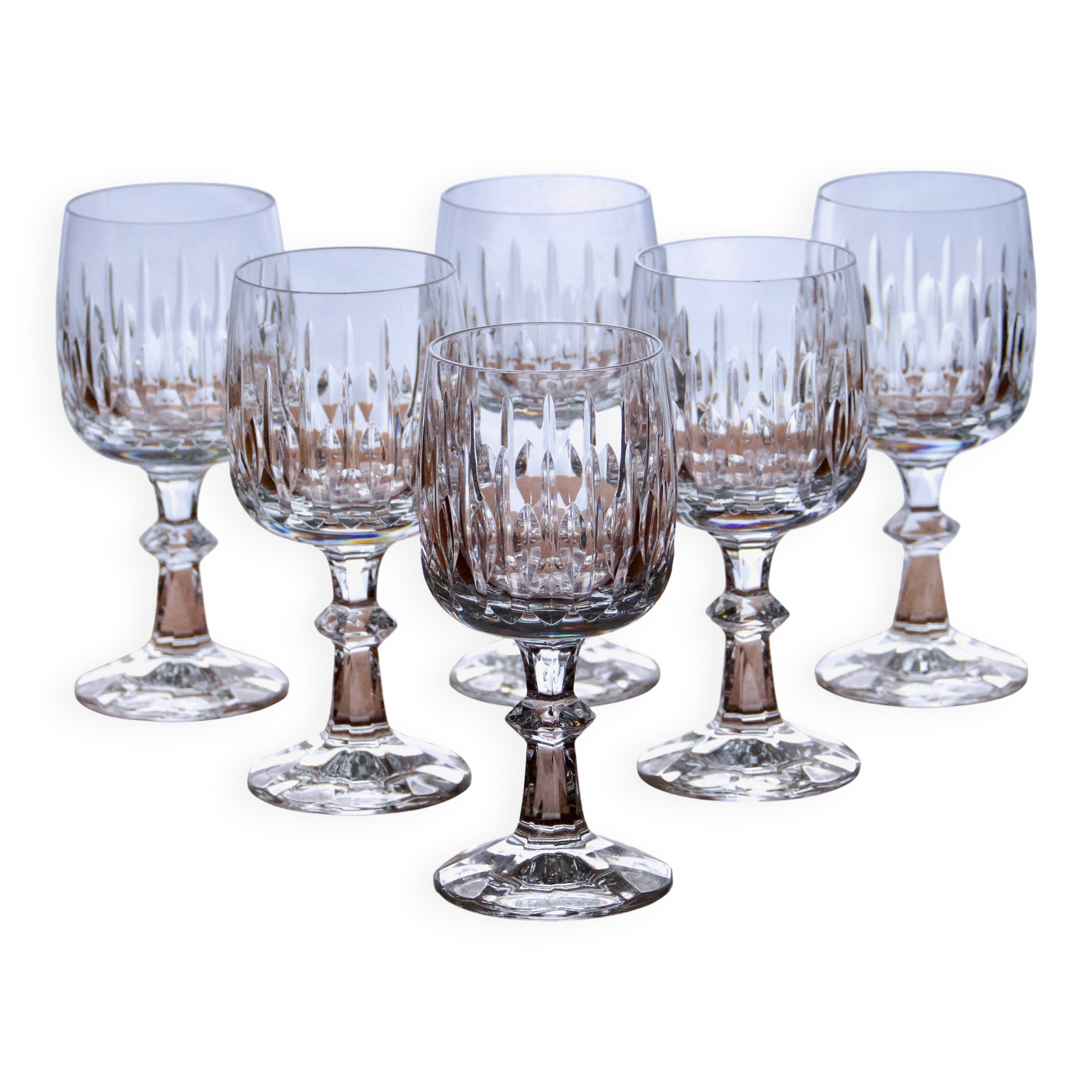 Schott Zwiesel "Tango" collection hand-cut crystal wine glasses