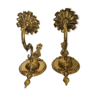 Pair of bronze sconces