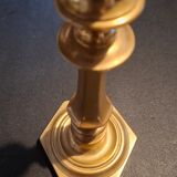Solid bronze candlestick