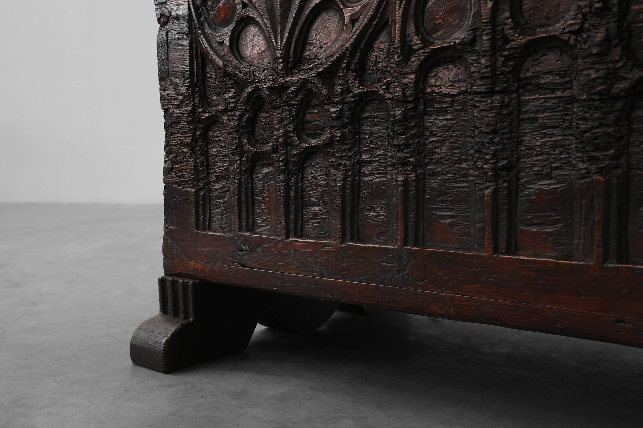 16th Century Gothic Carved Oak Chest, France