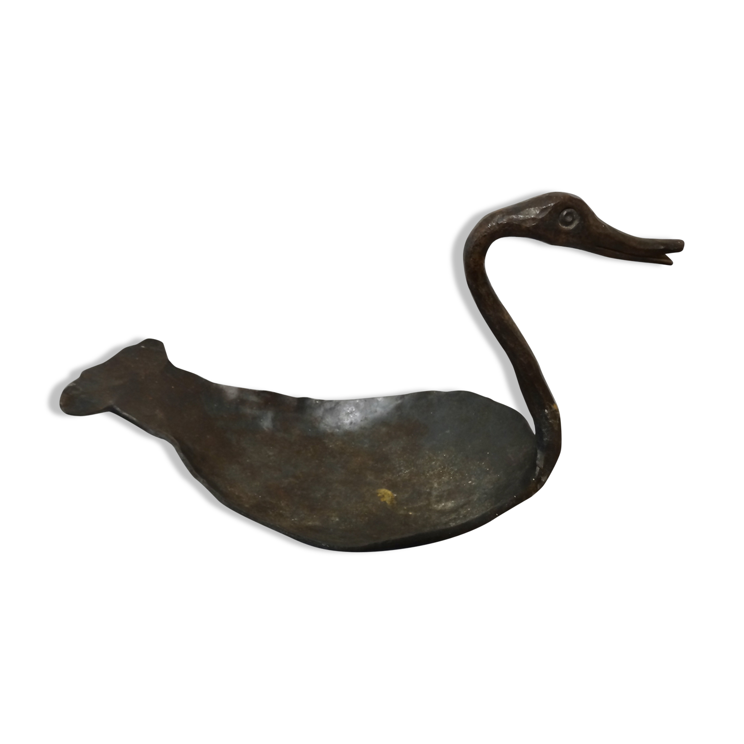 Empty pocket duck deco signed forge iron