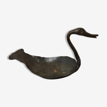 Empty pocket duck deco signed forge iron