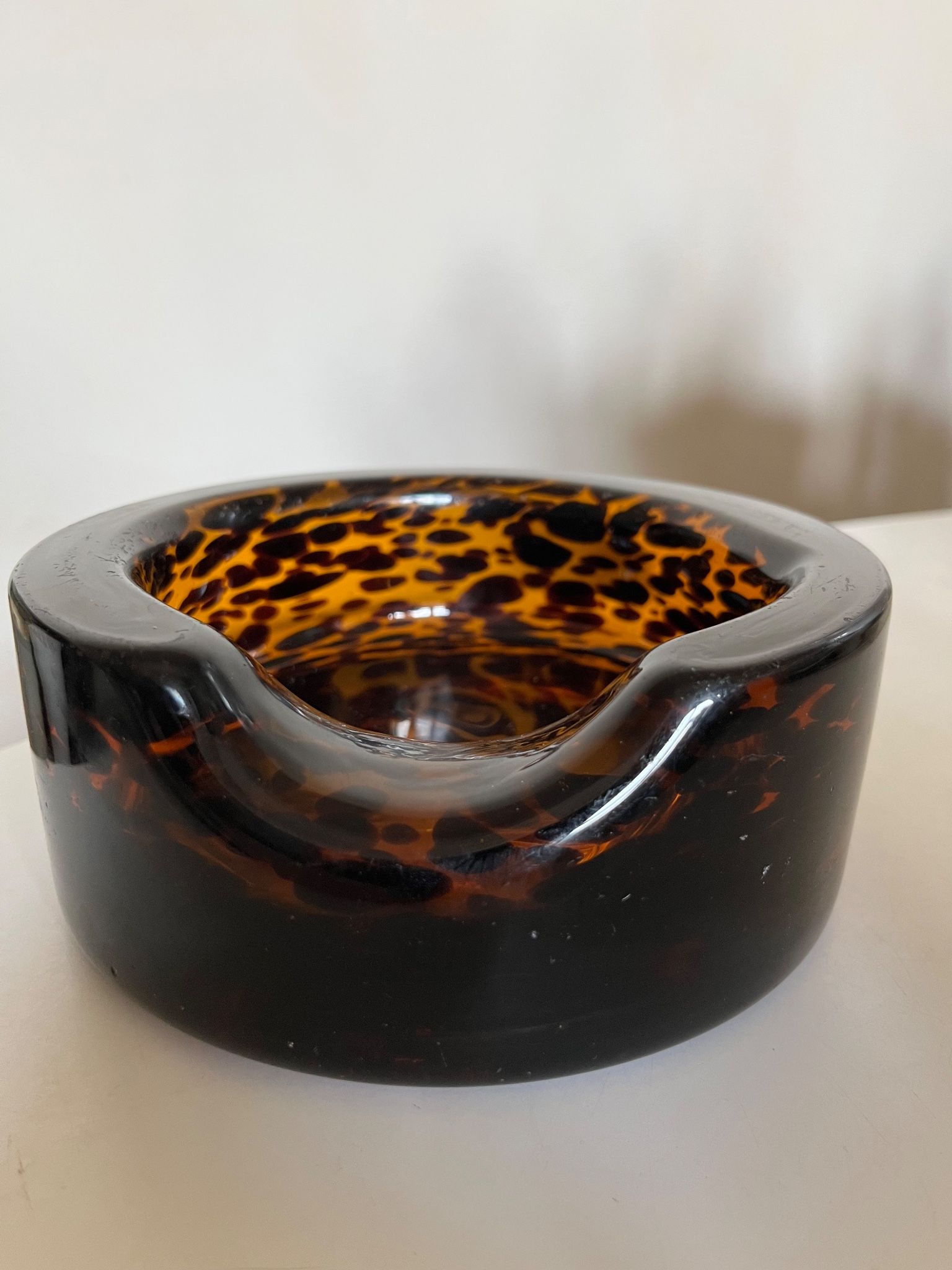 XXL pocket tray Murano 1970 Italian design blown glass