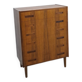 Mid-Century Deens Westergaards, Silkeborg palissander ladekast 6 lades