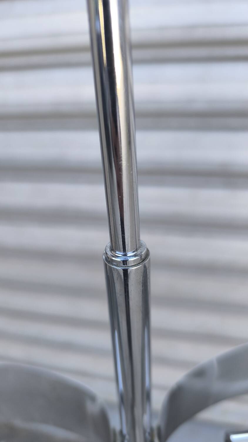 Space age chrome metal pendant light 1970