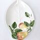 Petit plat ravier vintage céramique barbotine poire made in italy