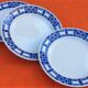 Suite de 6 assiettes plates Art Déco des années 30-40  F.B (Badonviller Fenal Frères)