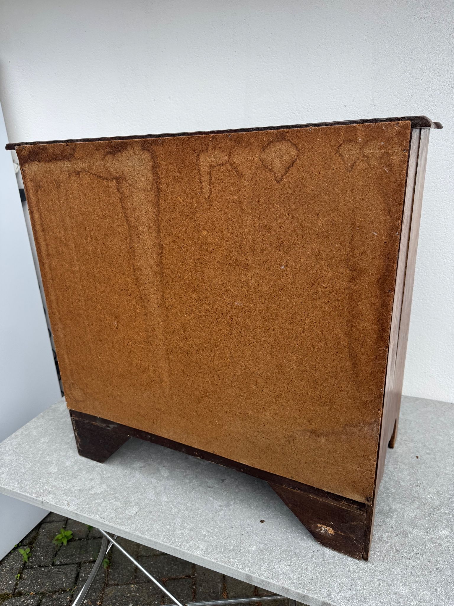 Commode en bois de burl vintage