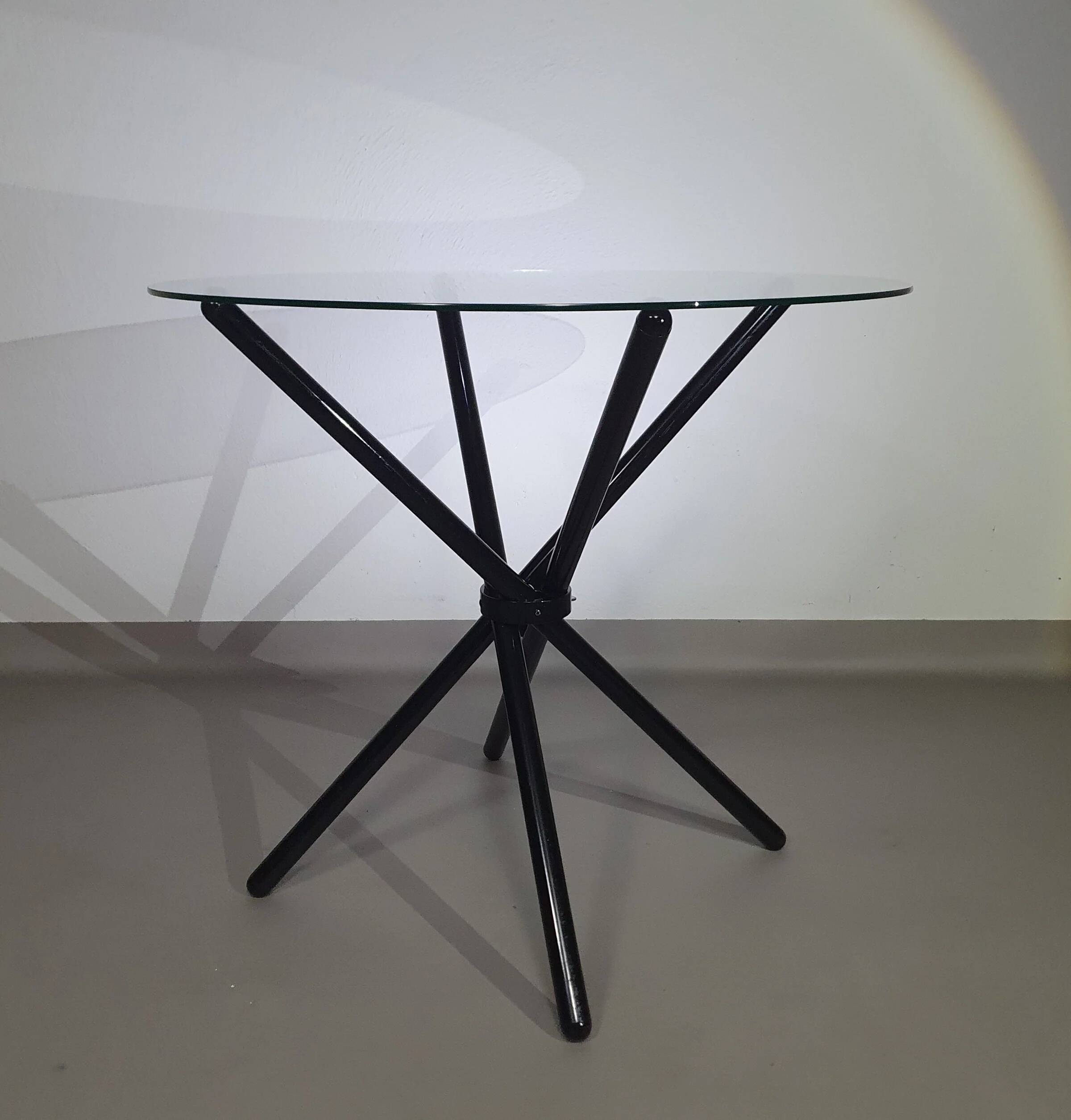 Italian folding table 80's aluminium frame