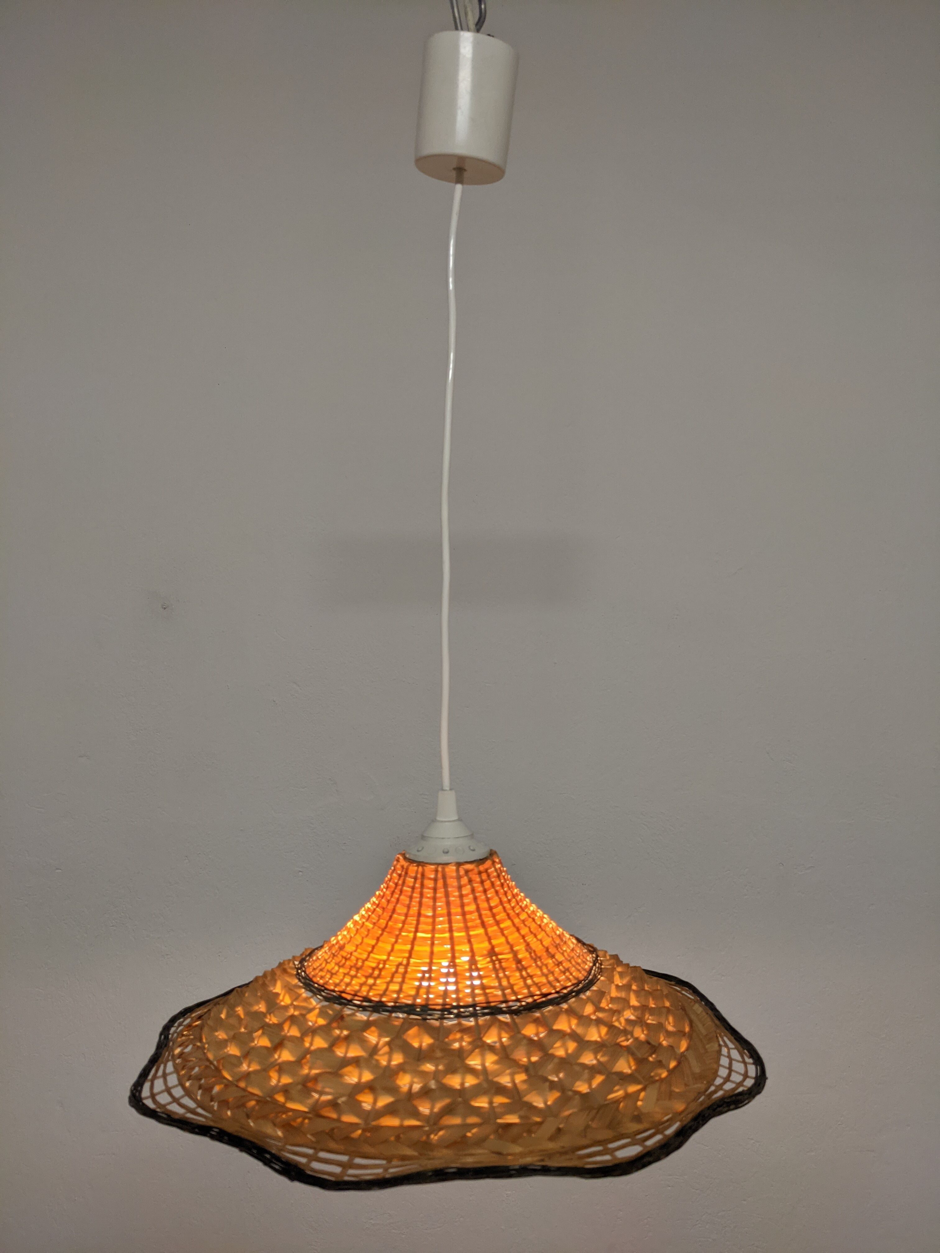 Rattan suspension from the 60s/70s