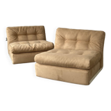 Pair of Amanta low chairs by Mario Bellini for C&B Italia, 1960s.