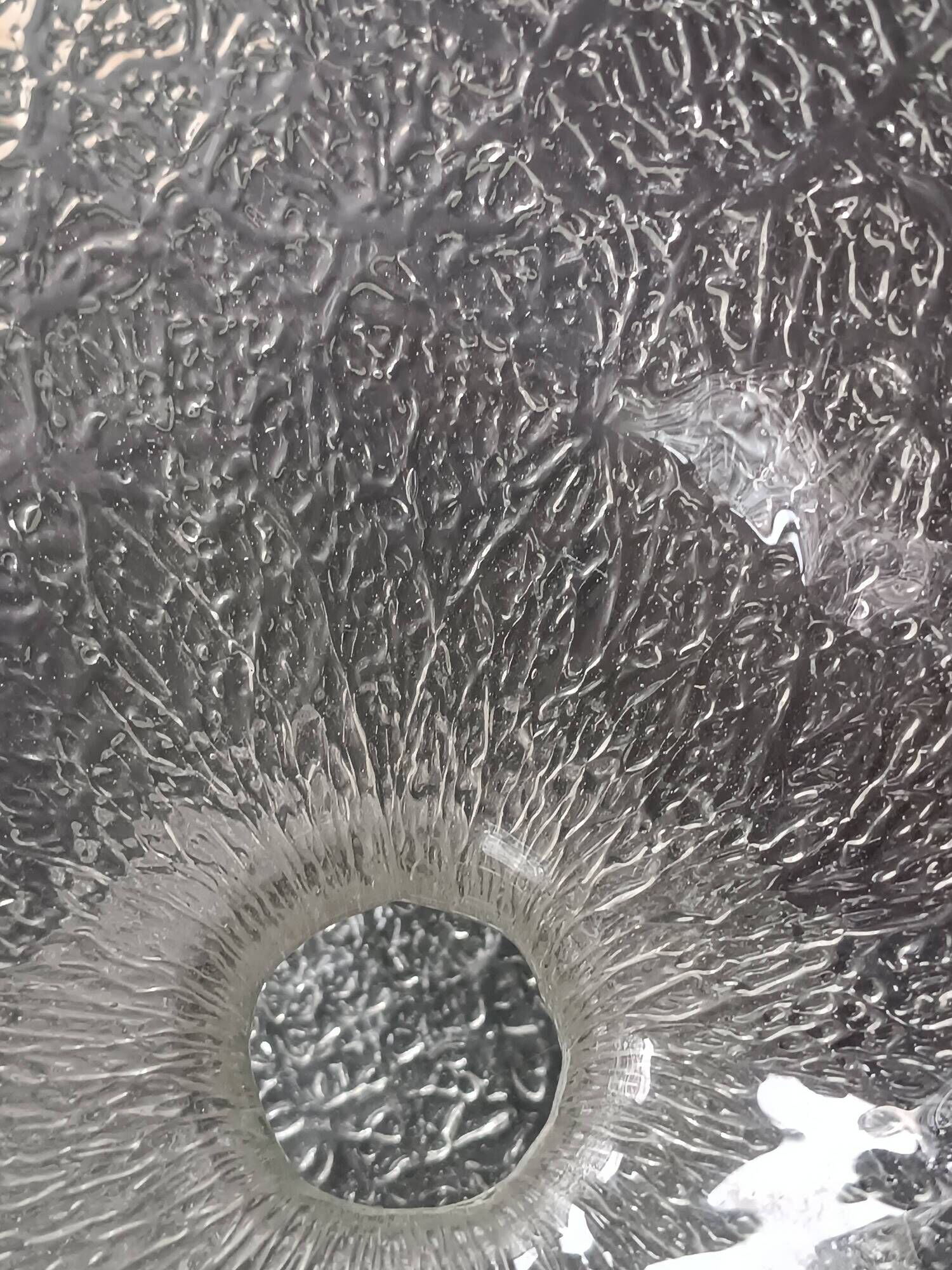 Vintage frosted crystal footed bowl