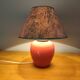 Vintage ceramic lamp with a patinated shade
