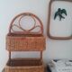 Rattan wall or table shelf