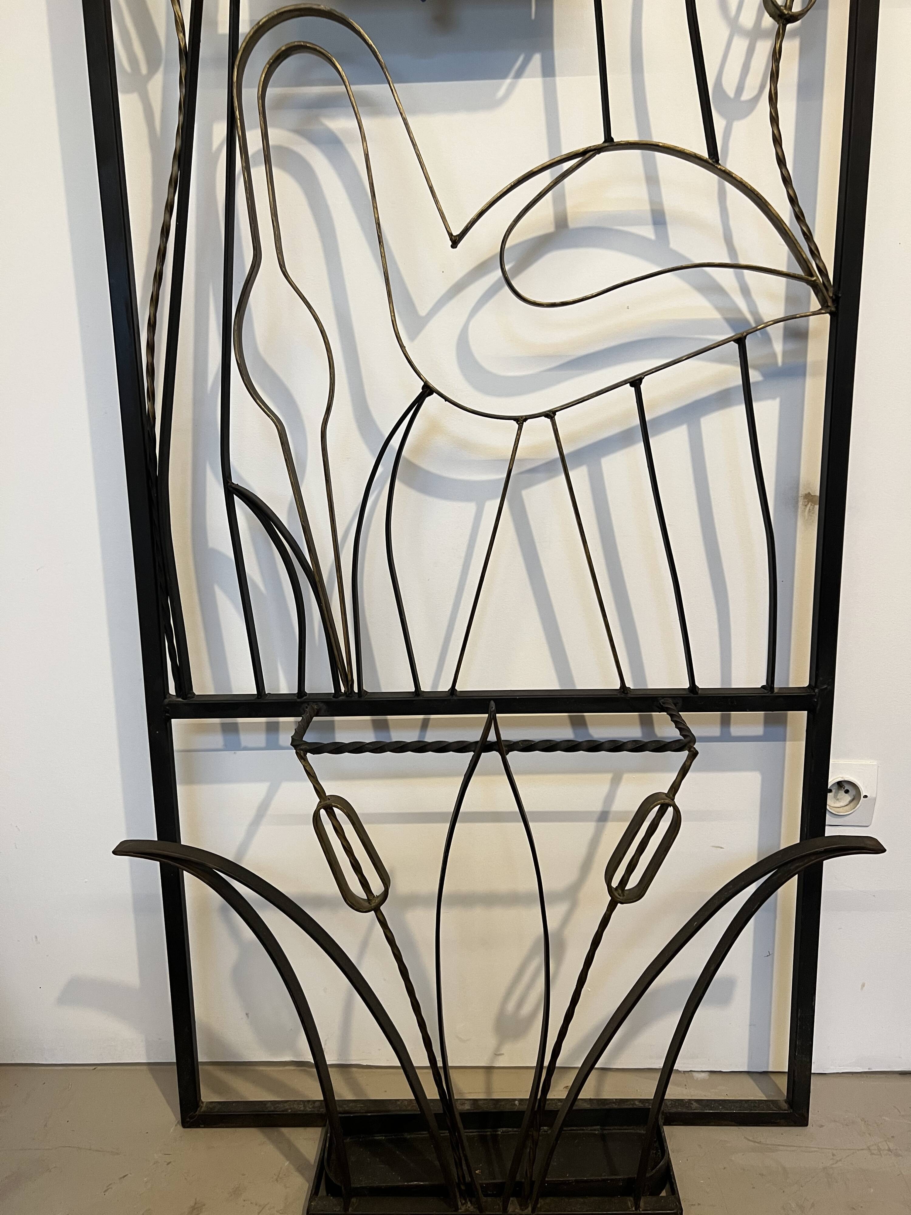 Wrought iron cloakroom