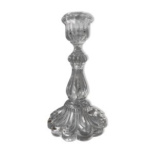 Bougeoir en cristal moulé de Portieux