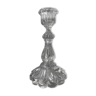 Molded crystal candle holder from Portieux