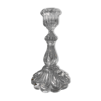 Bougeoir en cristal moulé de Portieux