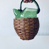 Blown glass pitcher