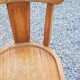 Set of 4 bistro chairs in beech and blond oak from the 50s