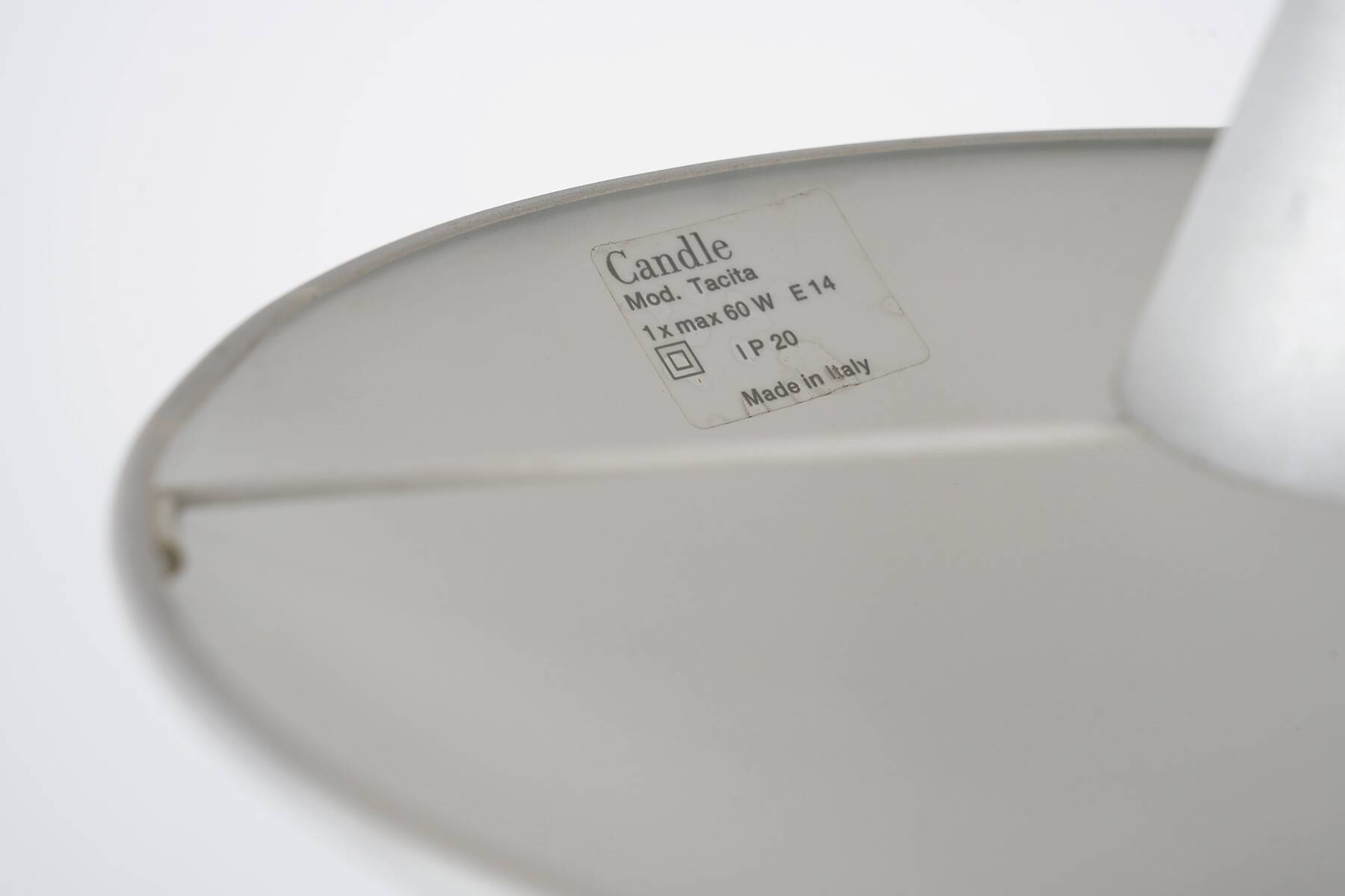 Vico Magistretti reading lamp mod. Tacita circa 1980 ed. Candle