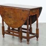 Table à abattants/table pliante ancienne en chêne anglais du 18ème siècle.