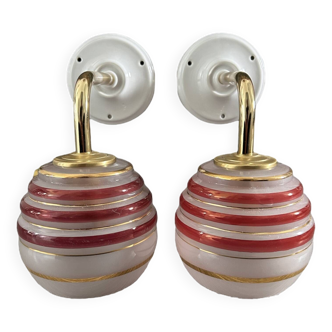 Pair of vintage Art Deco wall lights