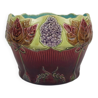 Art Nouveau earthenware cache pot