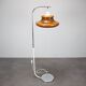1970s Hungarian space age floor lamp in orange plastic and chrome.