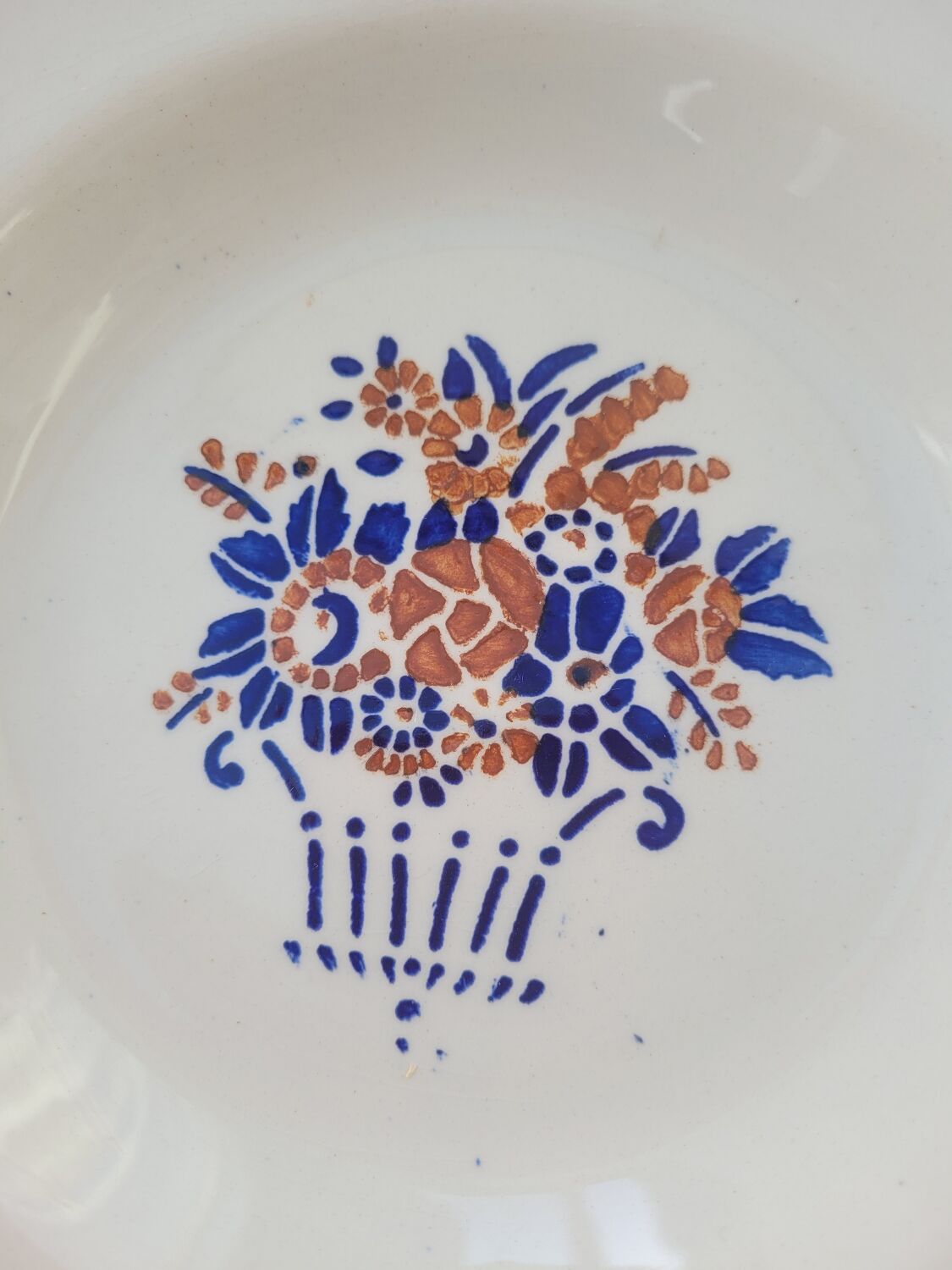 4 Digoin hollow plates Flower basket