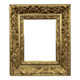 Gilded wood frame decorated with a frieze of foliage, Napoleon III period circa 1880