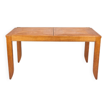 Table à manger à rallonges, modèle Calvados, Guillerme et Chambron, 1960s