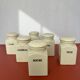 Set of vintage porcelain spice jars