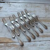 Set of 12 dessert forks, gadroon model