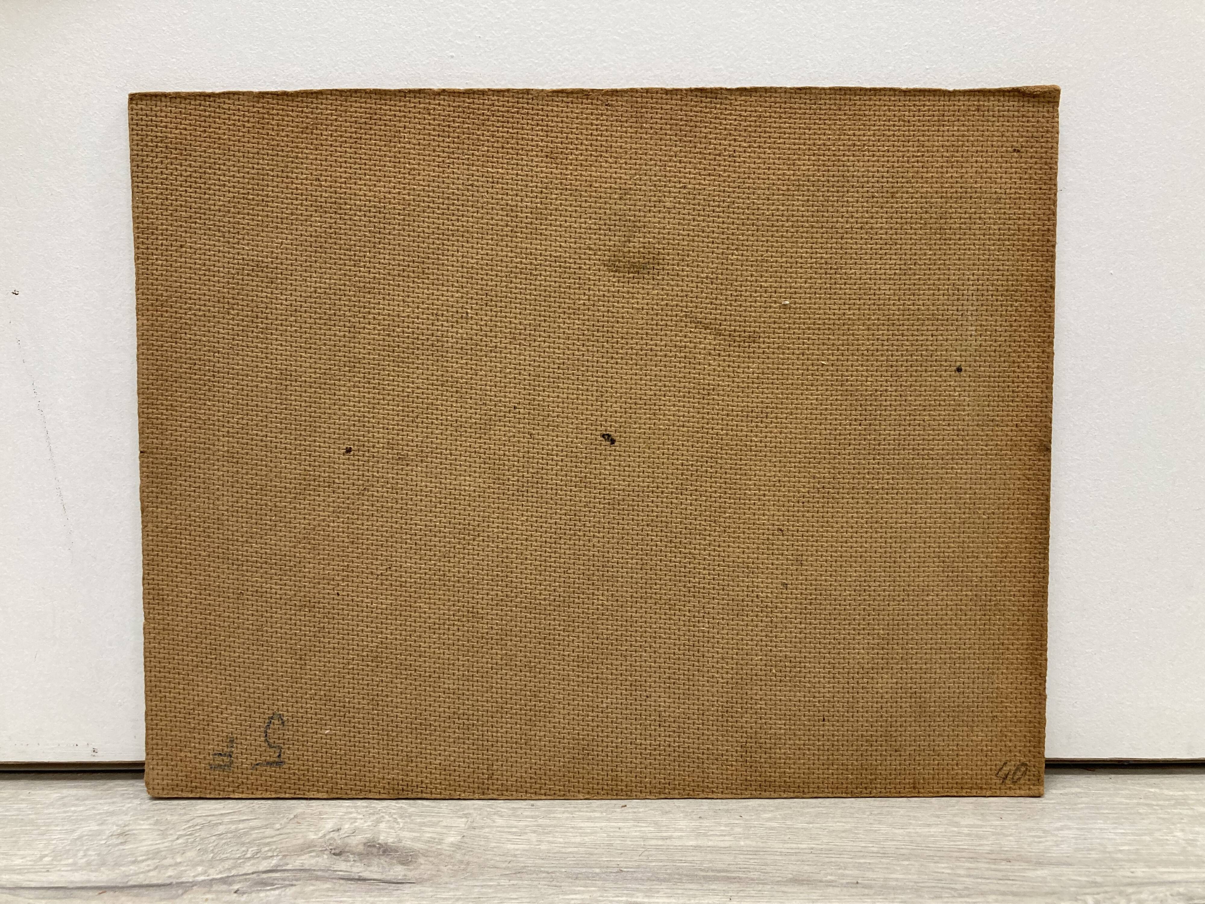 Oil on panel vintage green landscape