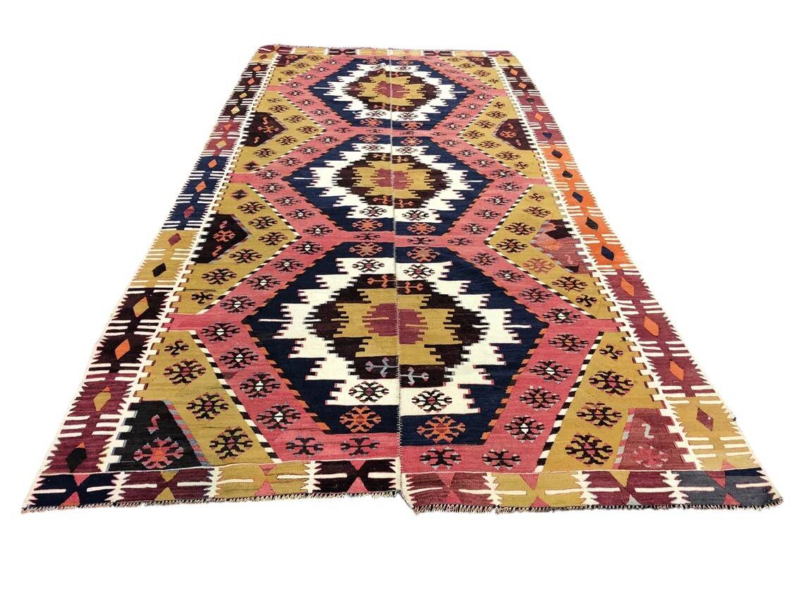 Oversize Handwoven Kilim Rug