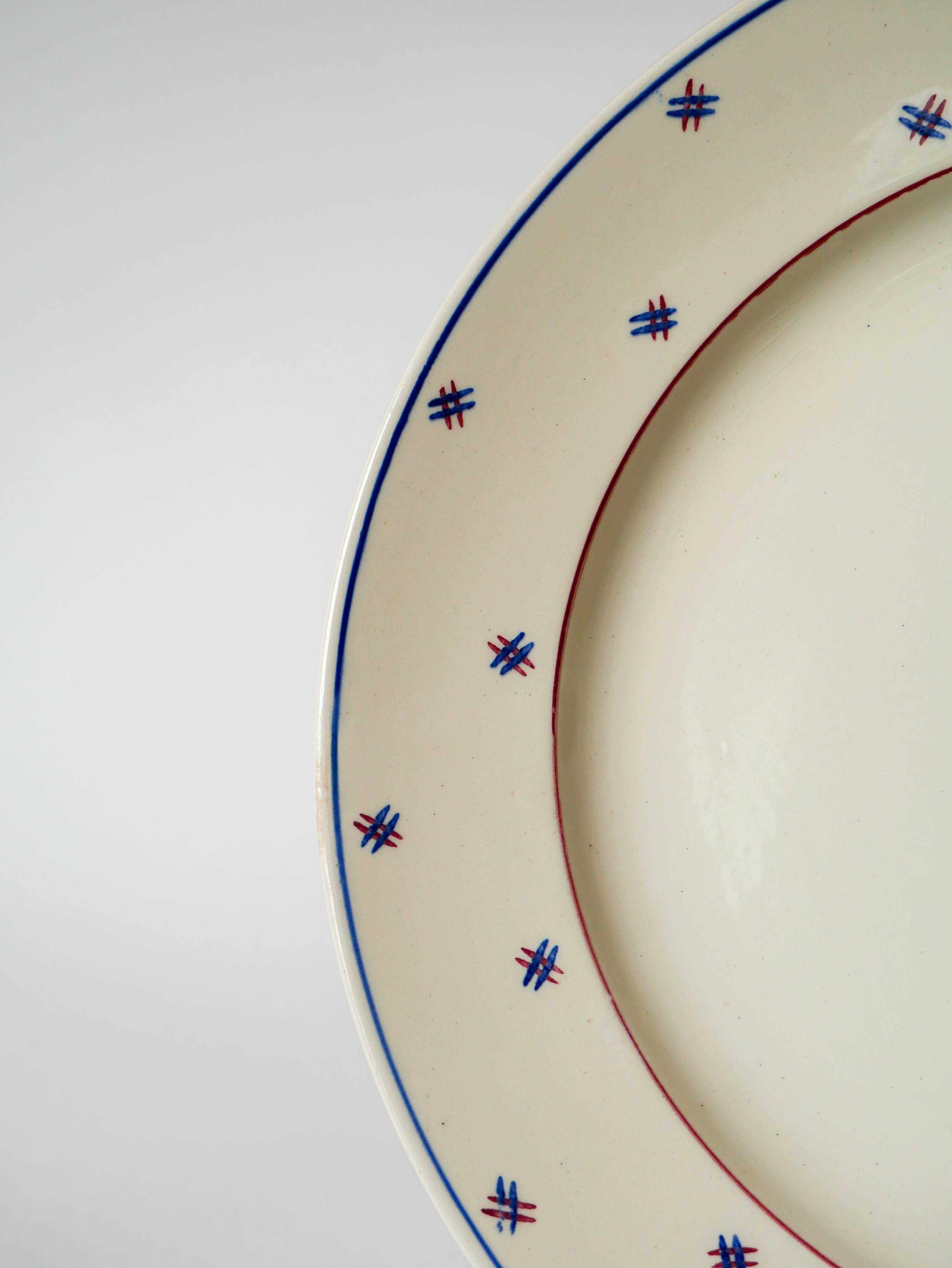 Round dish, Lunéville model E Pierrée, 1940