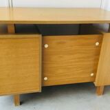 Vintage desk with drawers and side shelves - 1960
