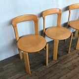 Series of 4 chairs model 3300 designer Bruno Rey design Kusch - co 1970 vintage