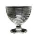Modernist sugar bowl, transparent glass, Ząbkowice, Poland, 1970s