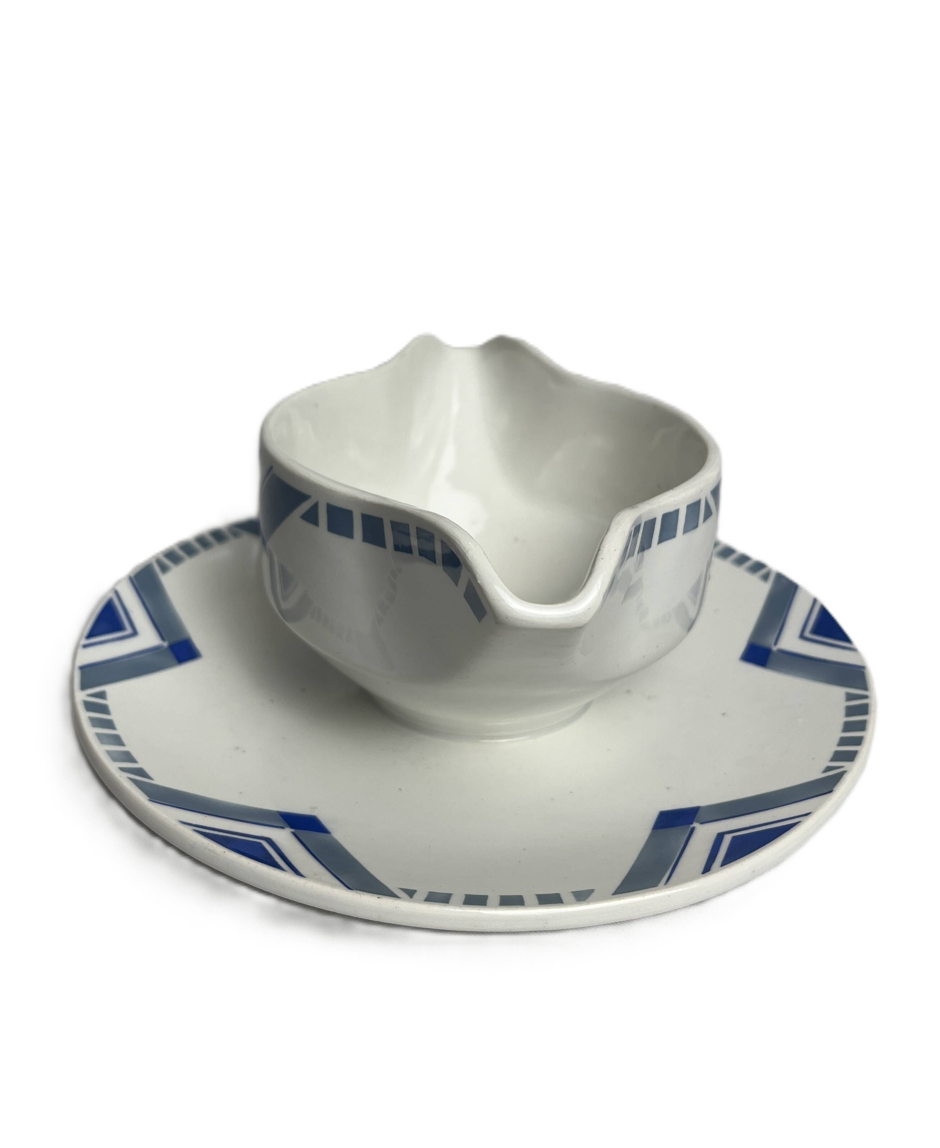 Art déco, saucière motifs géométriques Orchies vers 1930