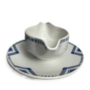 Art Deco, sauce boat with geometric motifs, Orchies around 1930.