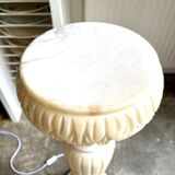 Column, illuminated alabaster saddle